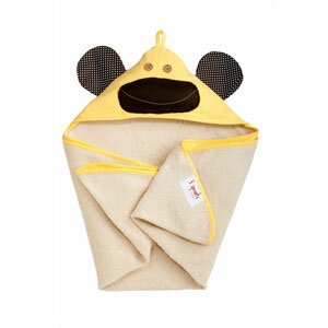 3 sprouts hooded towel milo yellow