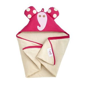 3 sprouts hooded towel elfie pink