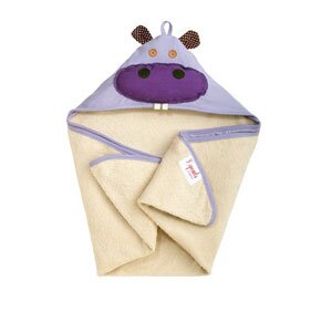3 sprouts hooded towel hazel purple